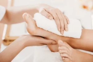 Professionelle Fußpflege die sanft zur Haut ist
